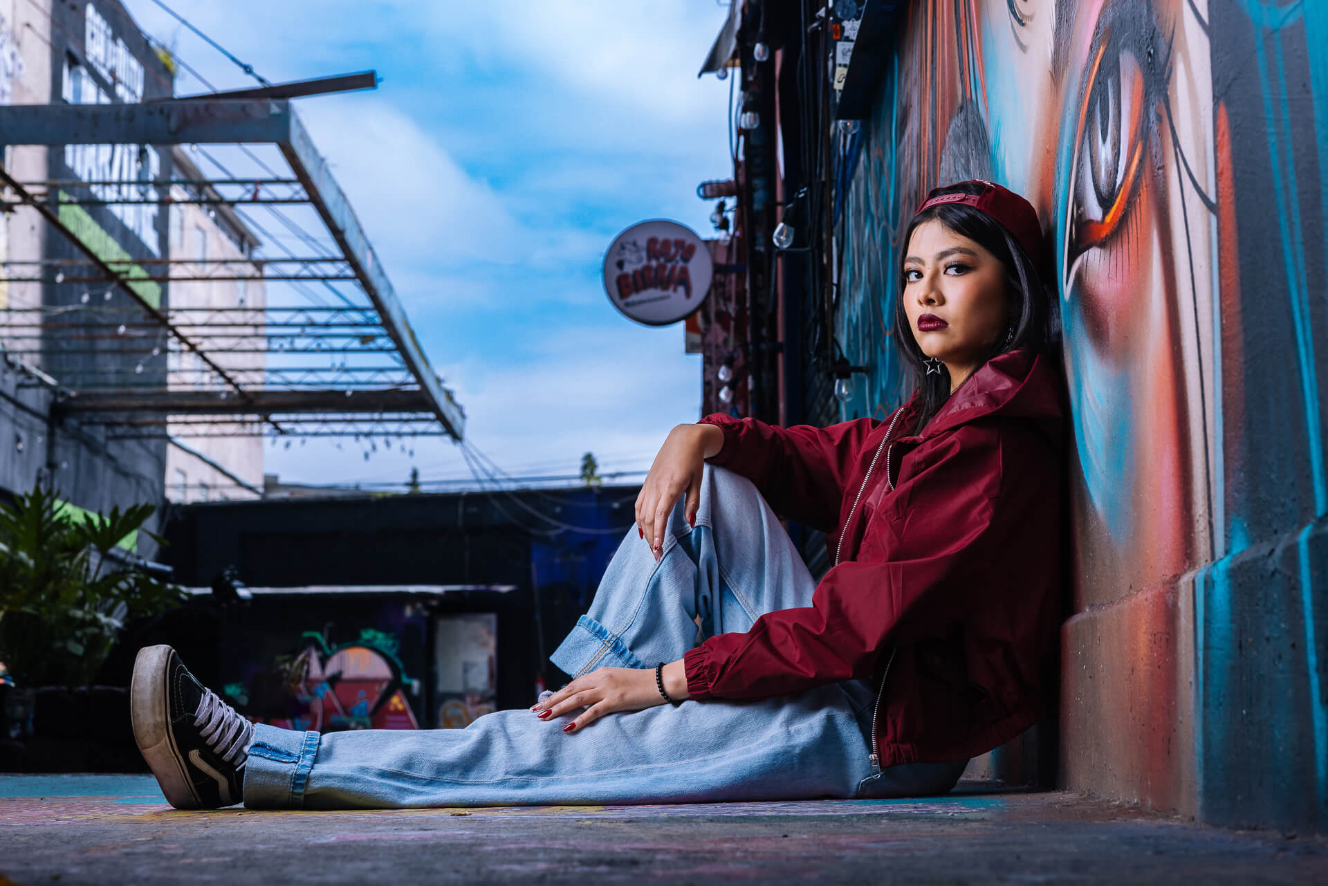 sesión previa de 15 años urbana rockera en ex fábrica