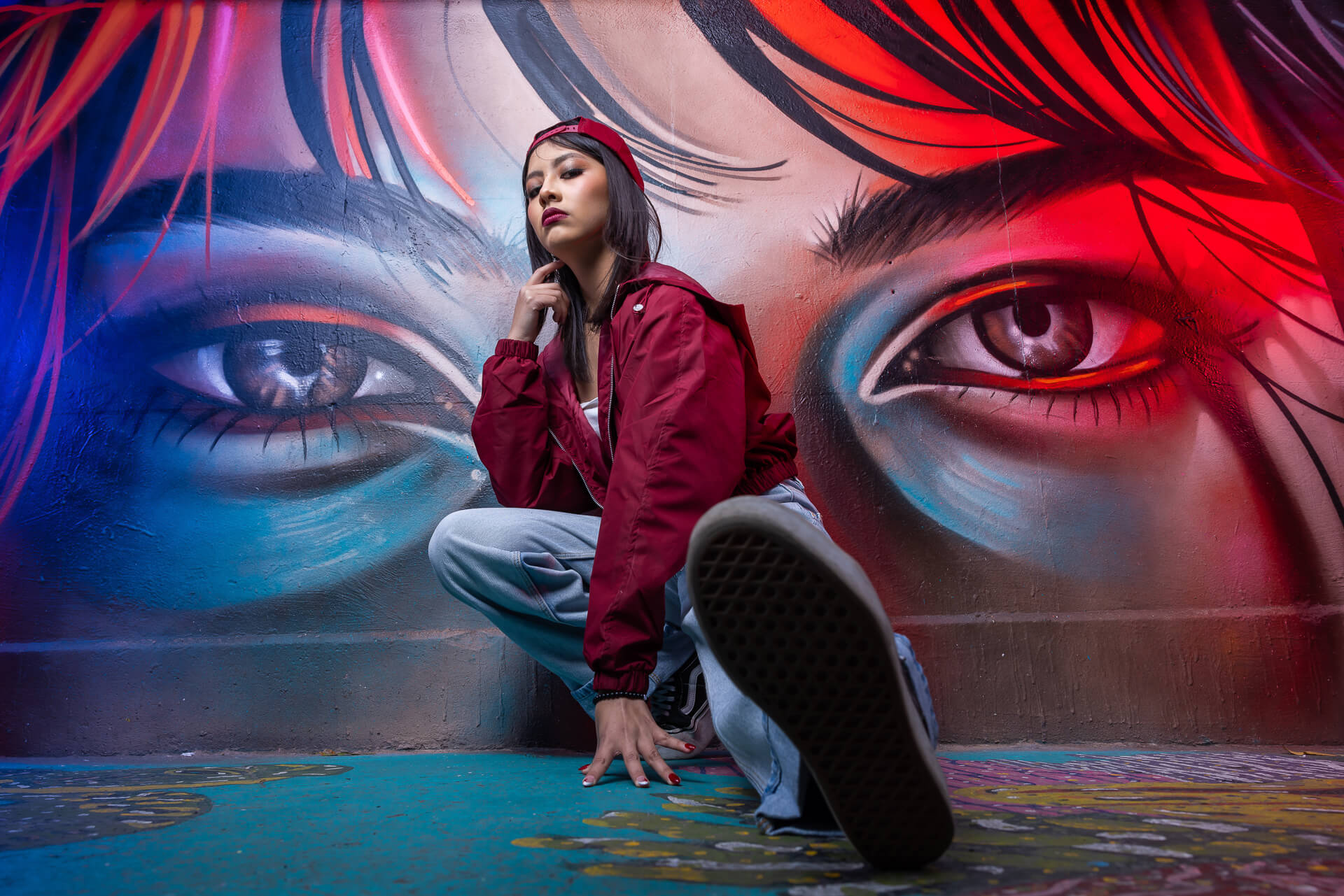 sesión previa de 15 años urbana rockera en ex fábrica