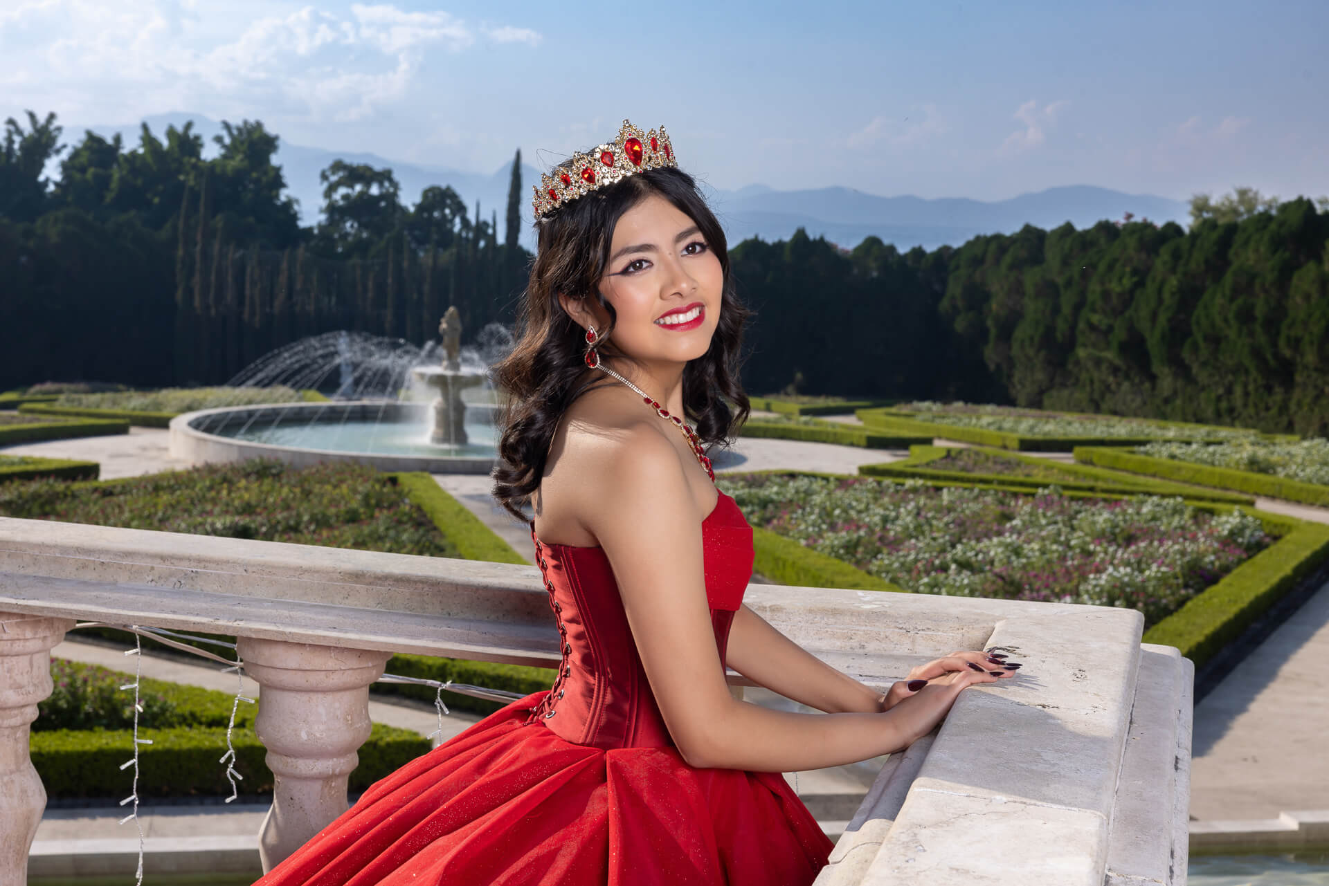 Vistas panorámicas que añaden majestuosidad a la sesión.