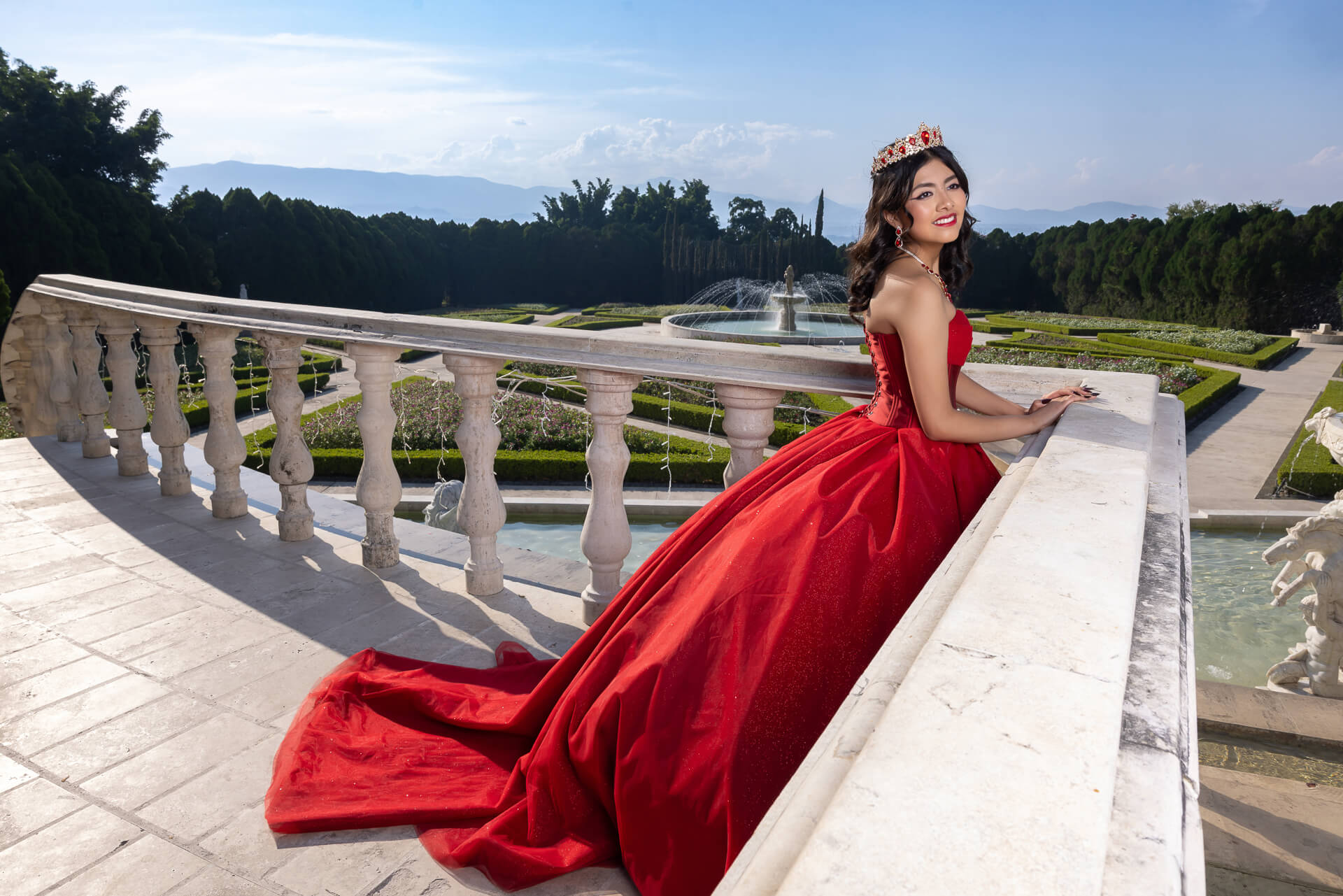 Vistas panorámicas que añaden majestuosidad a la sesión.